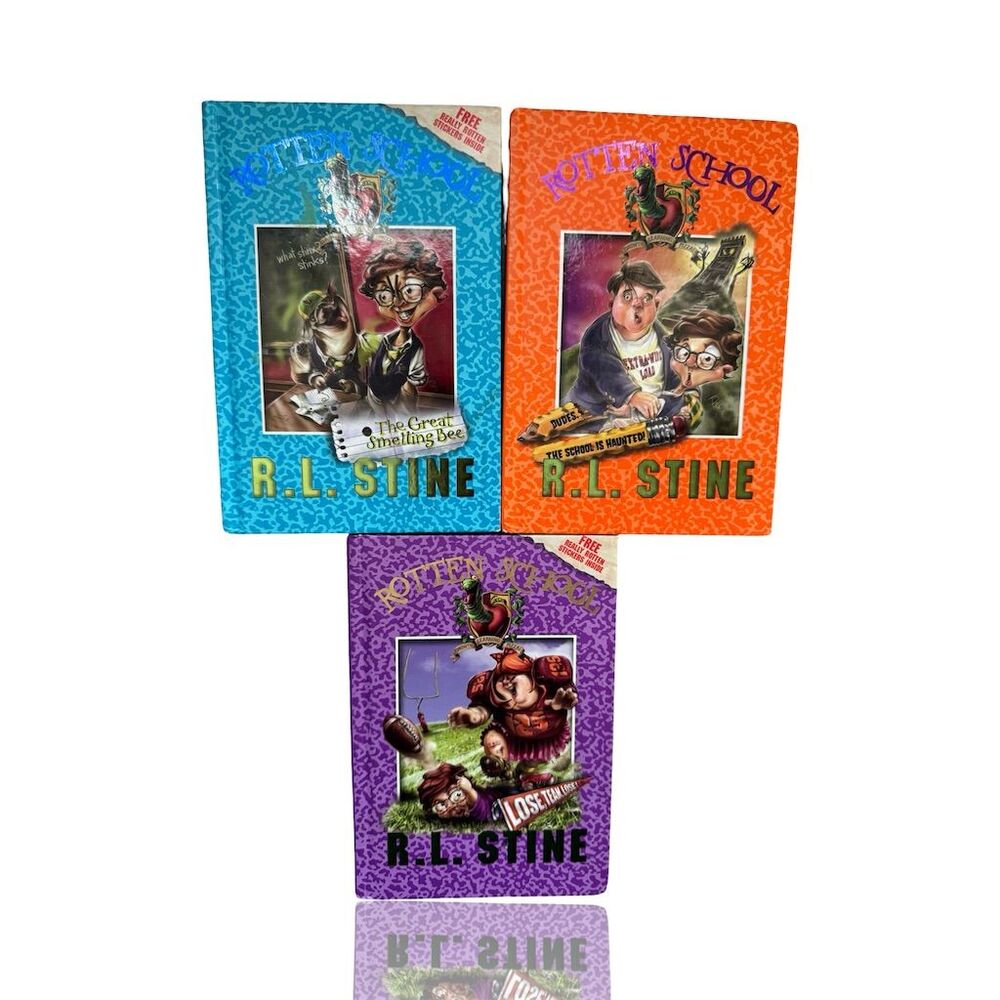 Lot of 3 R.L. Stine Rotten School Books - Humor & Adventure Series